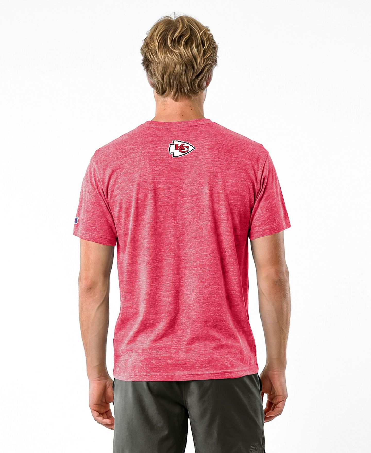 Мужская футболка Champion Red Kansas City Chiefs Disney X Champion Tri-Blend — фото 2