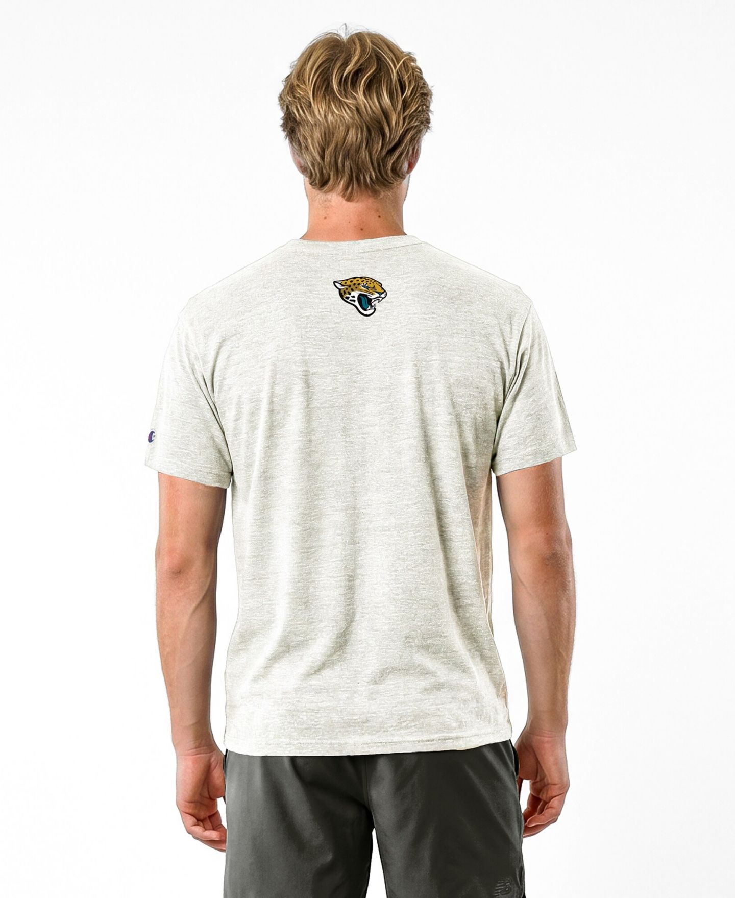 Мужская футболка Champion Cream Jacksonville Jaguars Disney X Champion Tri-Blend — фото 6