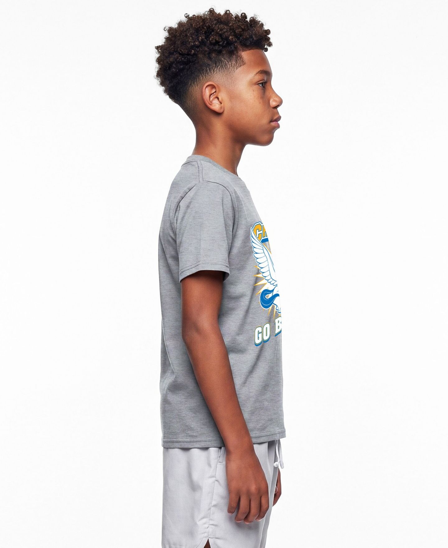 Детская футболка Champion Heather Gray Los Angeles Chargers Disney X Champion — фото 3