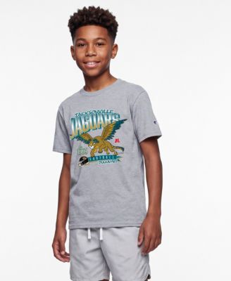 Big Boys and Girls Heather Gray Jacksonville Jaguars Disney X Champion T-Shirt