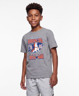 Big Boys and Girls Heather Gray Denver Broncos Disney X Champion T-Shirt