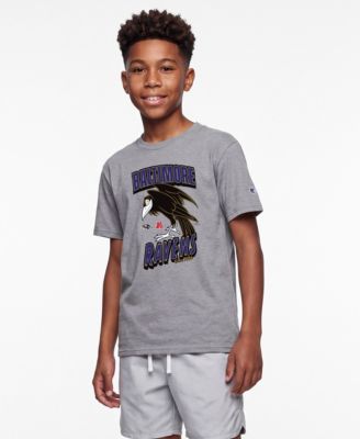 Big Boys and Girls Heather Gray Baltimore Ravens Disney X Champion T-Shirt