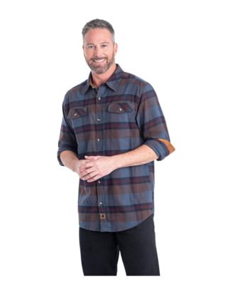 Men's Big & Tall Plaid Stretch Long-Sleeve Button-Down Shirt