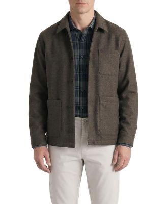 Men's Relaxed-Fit Wool-Like Shirt Jacket