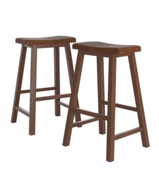 Antique Finish Saddleback Stool