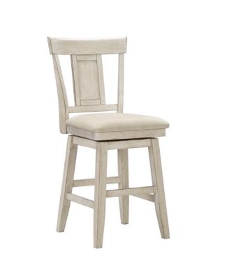 Lea Panel Swivel Counter Stool With Linen Seat