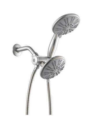 5" Dual Shower Head Handheld Spray 5 Modes Hose