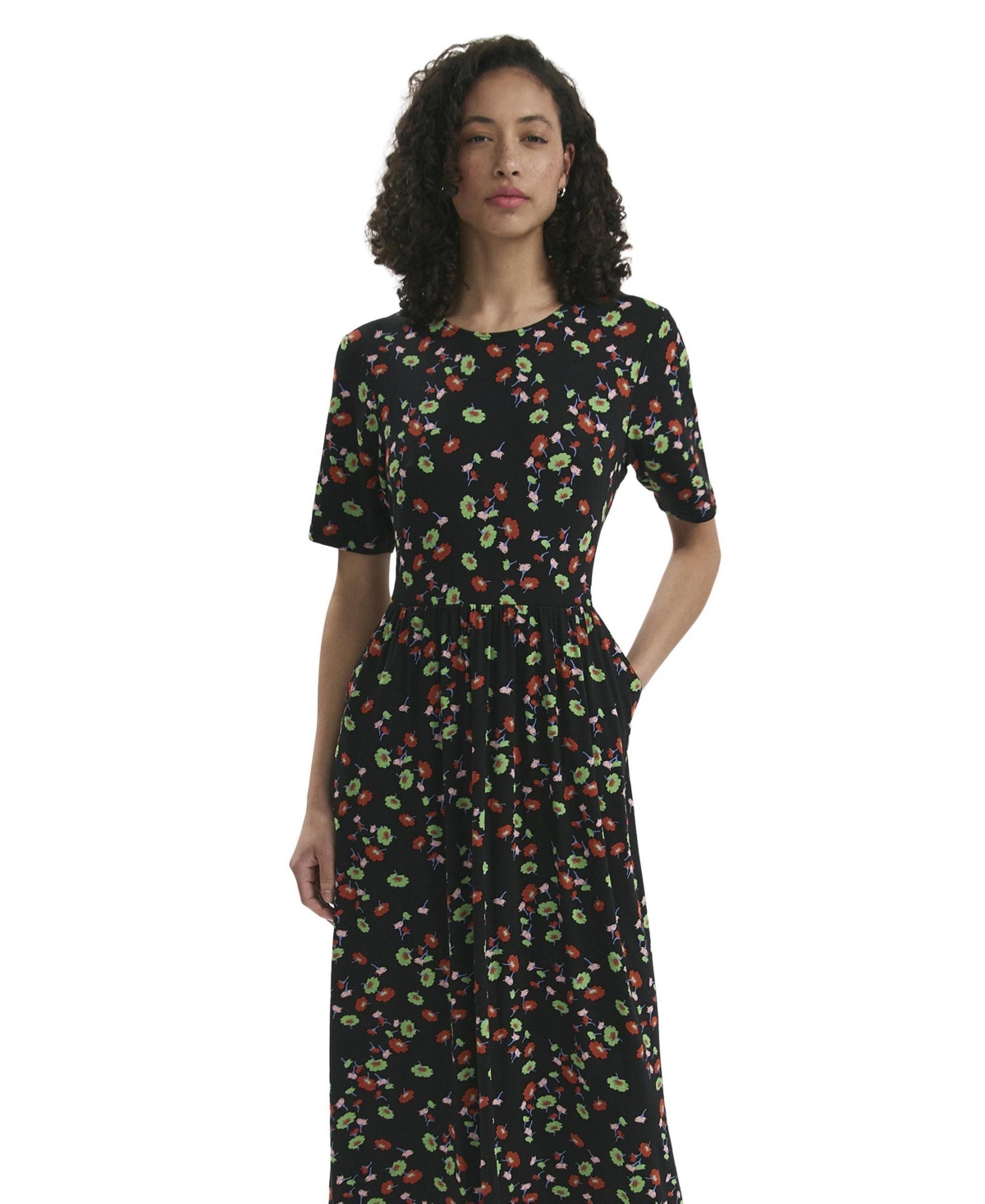 Finery London Women's Kathryn Floral Midi T-Shirt Dress