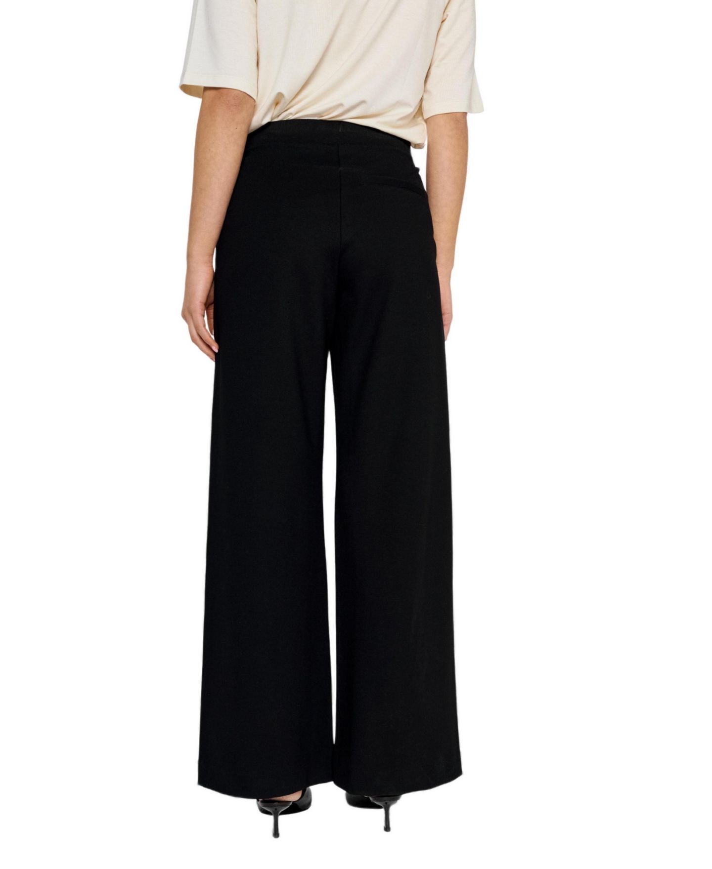 Женские брюки Residus Luna High-Rise Wide-Leg Tailored, цвет: Чёрный — фото 3