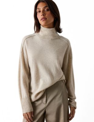 Women's Cashmere Turtleneck Long-Sleeve Sweater