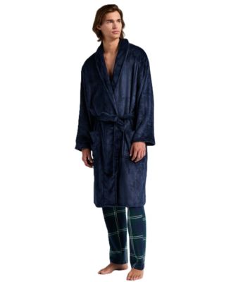 Men's Fleece-Herringbone Robe