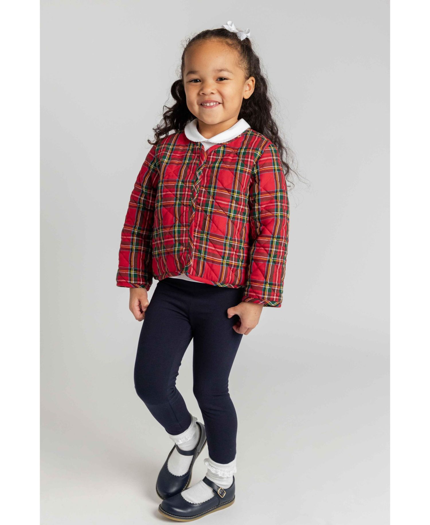 Girls (4-6X) Plaid Quilted Jacket