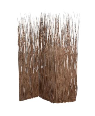 84" Wood Folding Three Panel Screen Room Divider