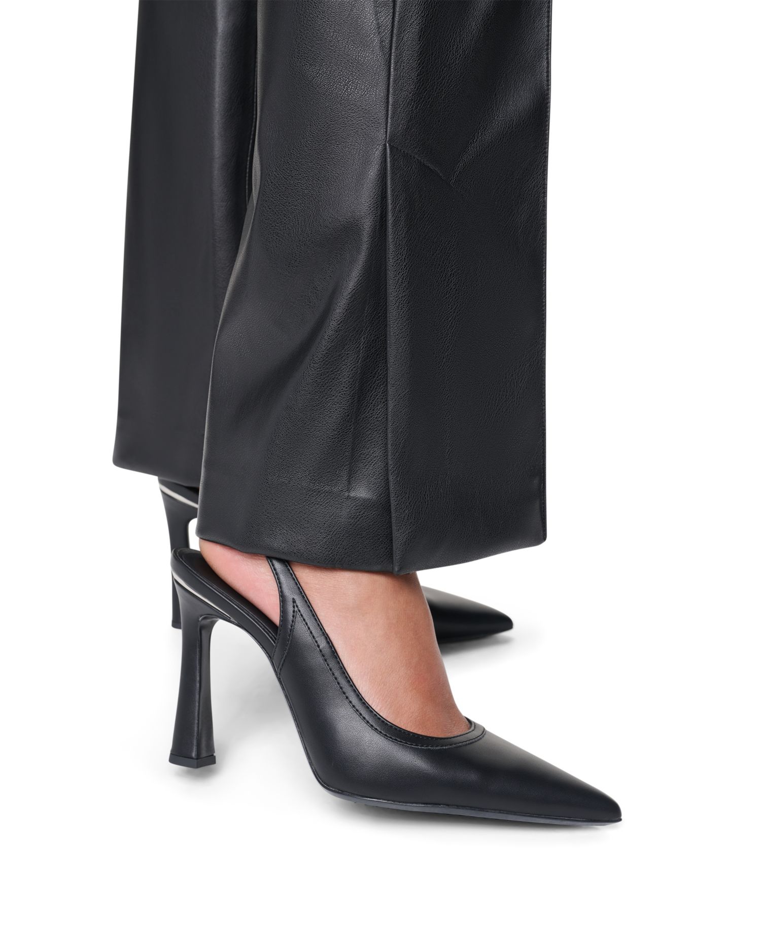 Women's Butter High-Waisted Flared Faux Leather Pants