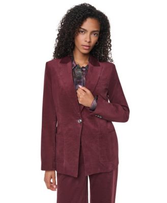 Women's Stretch Corduroy Tailored Blazer
