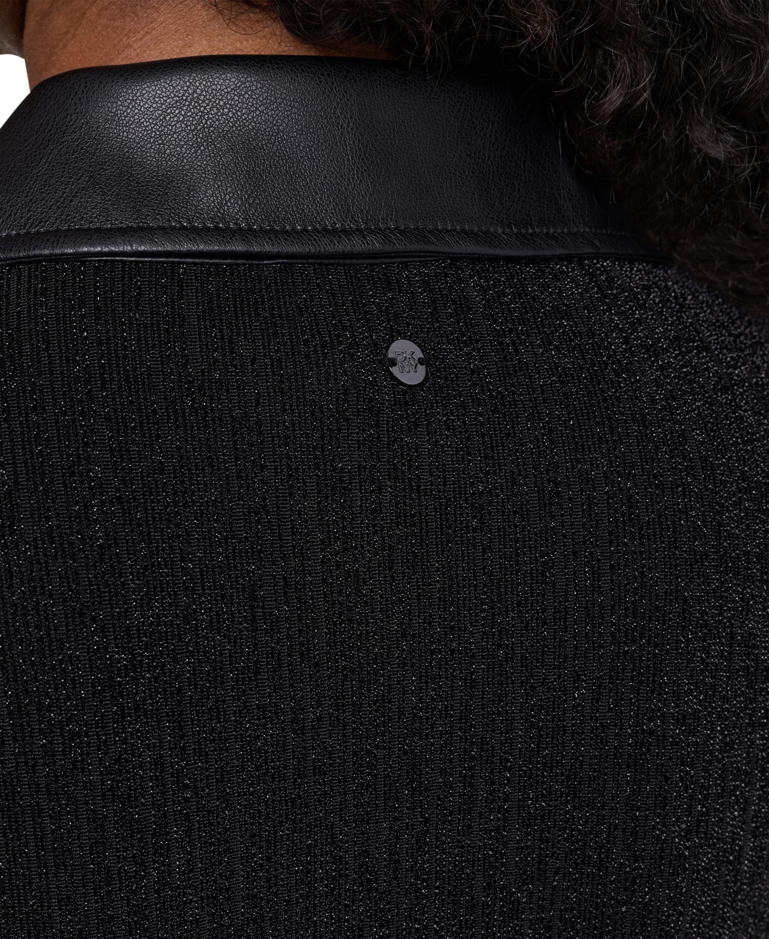 Women's Sparkle Knit Twist-Front Long-Sleeve Blouse