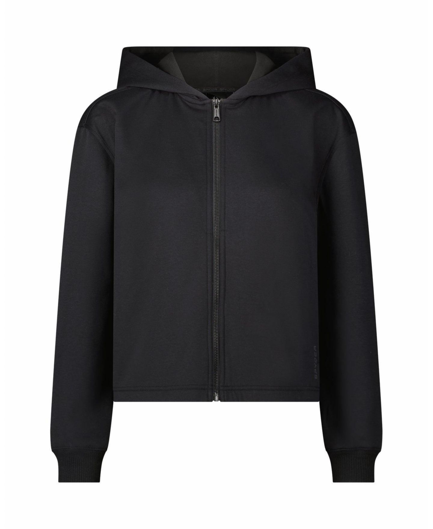 Женское худи Spyder Juniper Full-Zip Cropped Scuba-Knit, цвет: Чёрный — фото 3