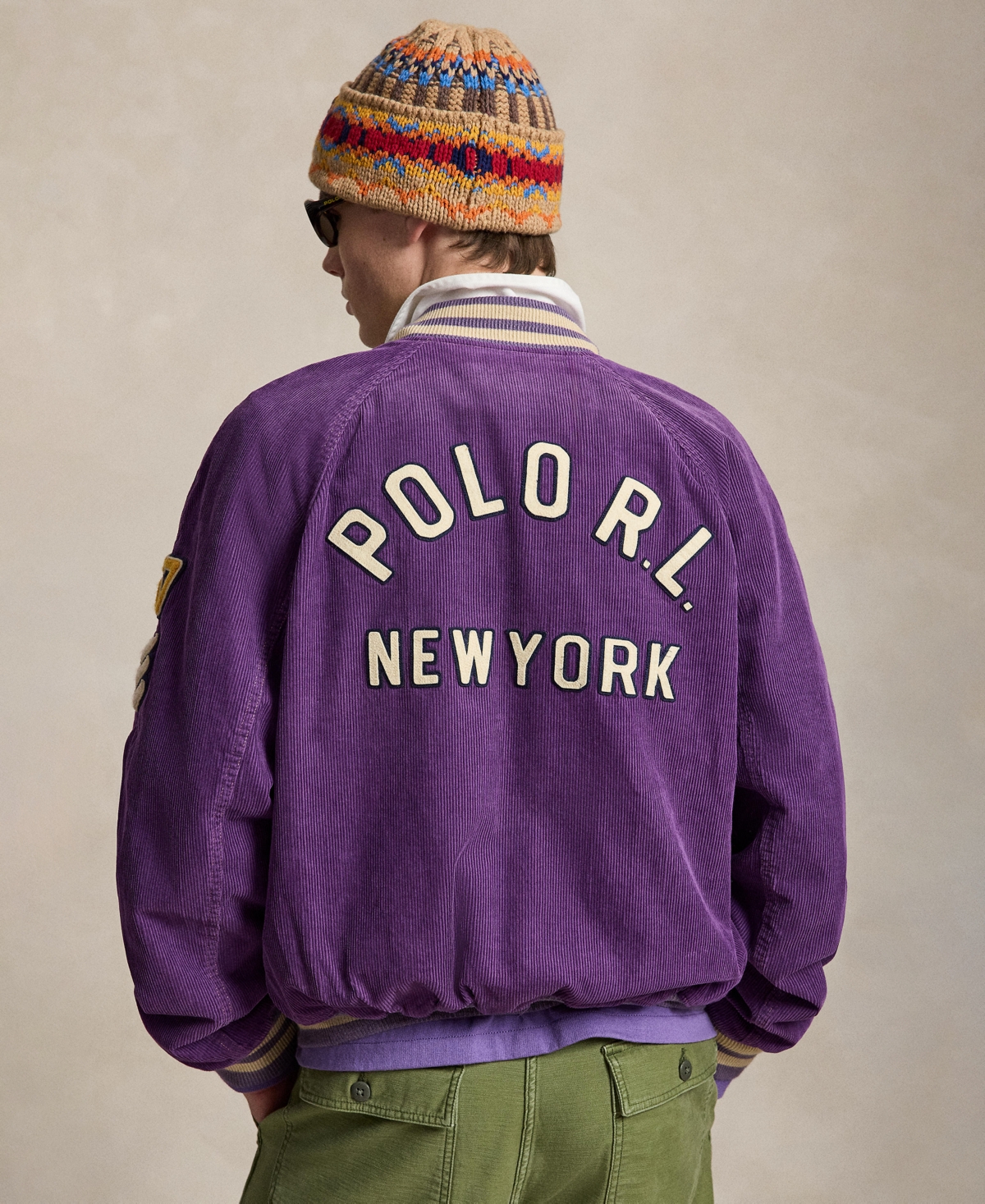 Polo Ralph Lauren Men's Corduroy Varsity Raglan-Sleeve Jacket