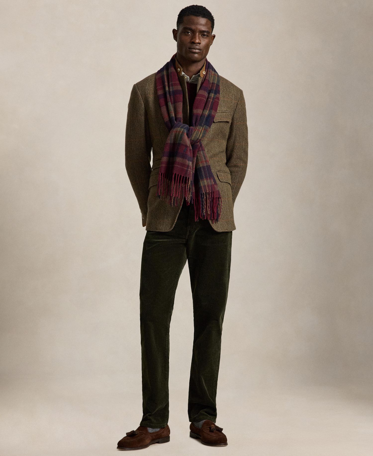 Men's Hampton Stretch Straight-Leg Corduroy Pants