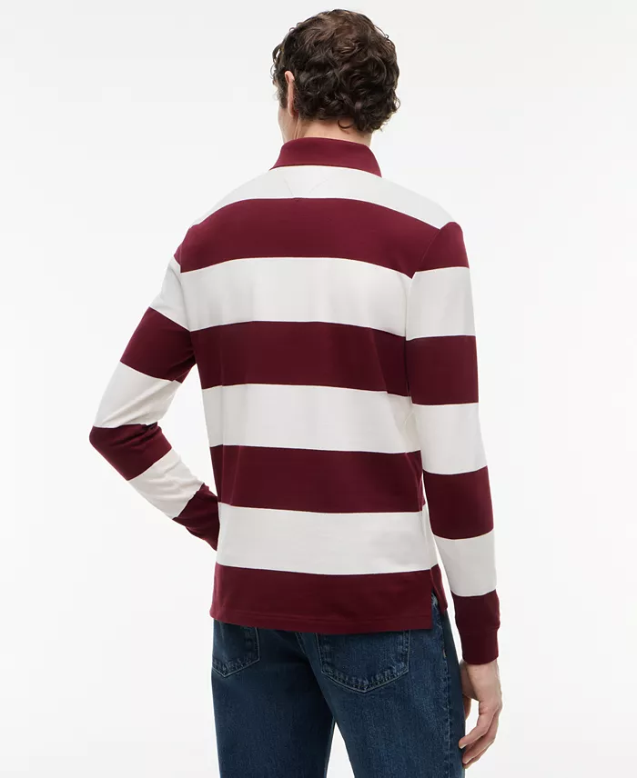 Men's Striped Classic Rugby Polo Shirt - thumbnail 8