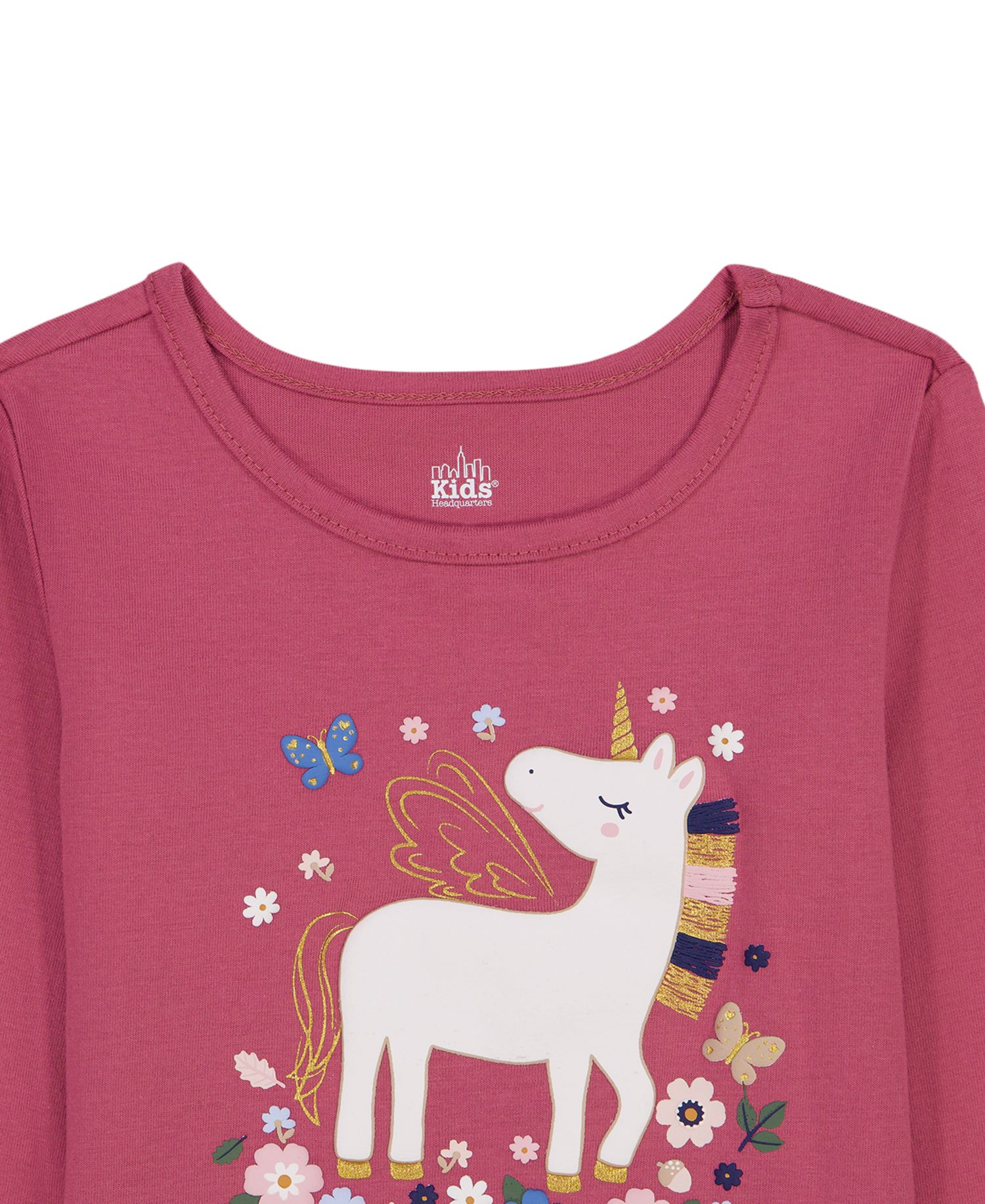 Girls' 2T-16 Long Sleeve Sherpa Embroidered Vest, T-Shirt and Leggings, 3-Piece Set