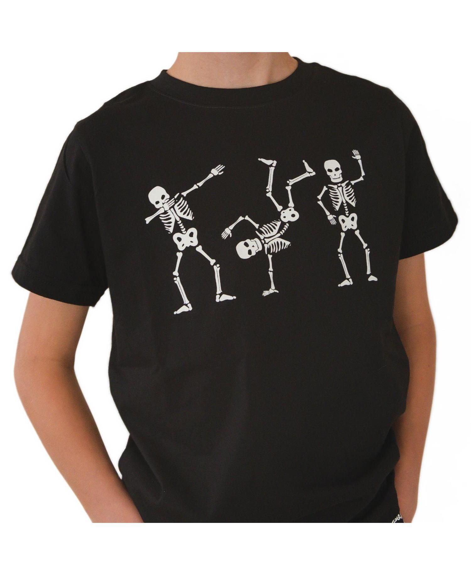 Boys' and Girls' Silly Skelly Glow in the Dark Halloween T-Shirt