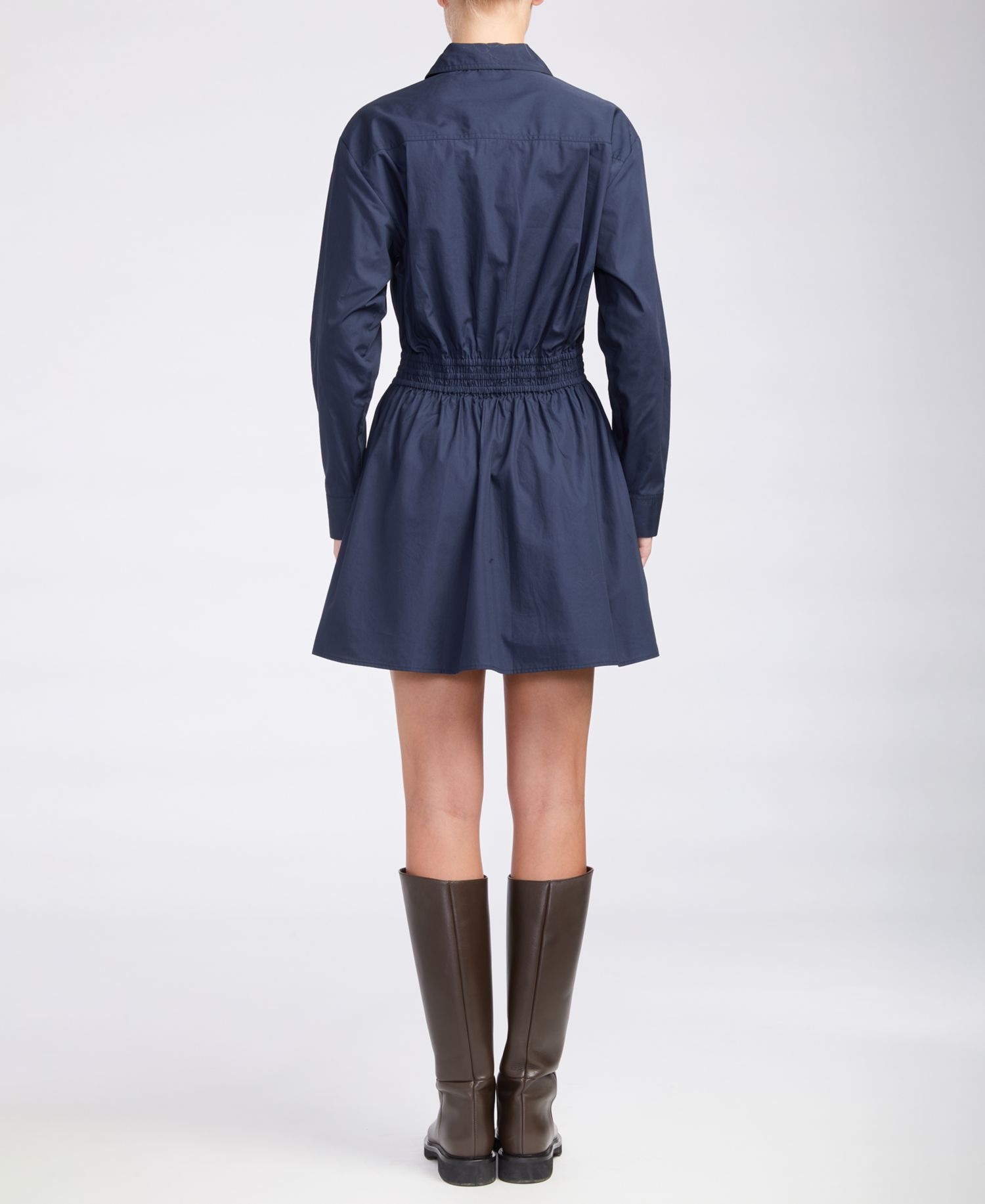 Women's Valen Long-Sleeve Collared Fit & Flare Shirt Dress