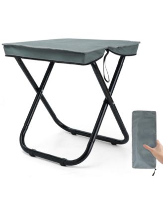 Folding Camping Stool Portable Foot Rest Carry Bag Heavy Duty Outdoor Travel