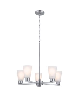 Stamos Brushed Nickel Chandelier 5Lt