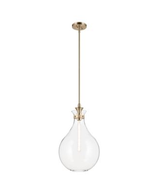 Laria 14 Inch 1 Light Pendant with Clear Glass in Champagne Bronze