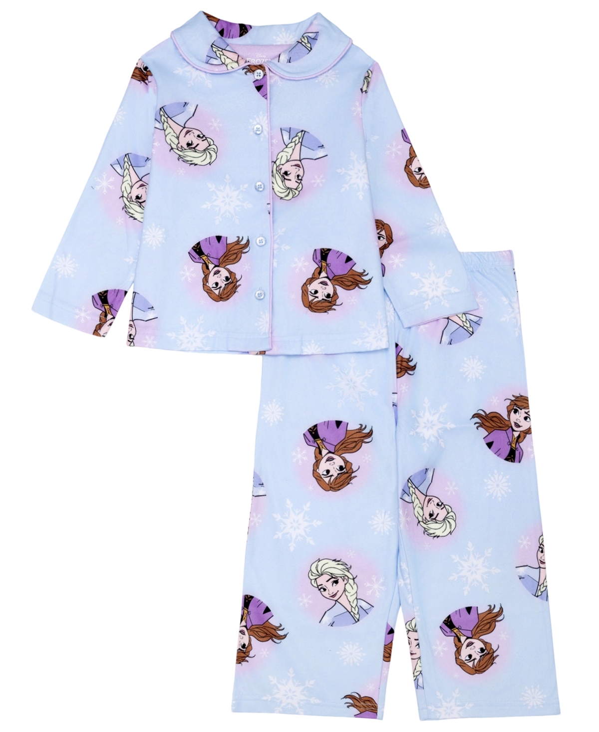 Ame Babies' Toddler Girls' 2t-5t Frozen Mystic Long-sleeve Pajama Set, 2-piece In Blue
