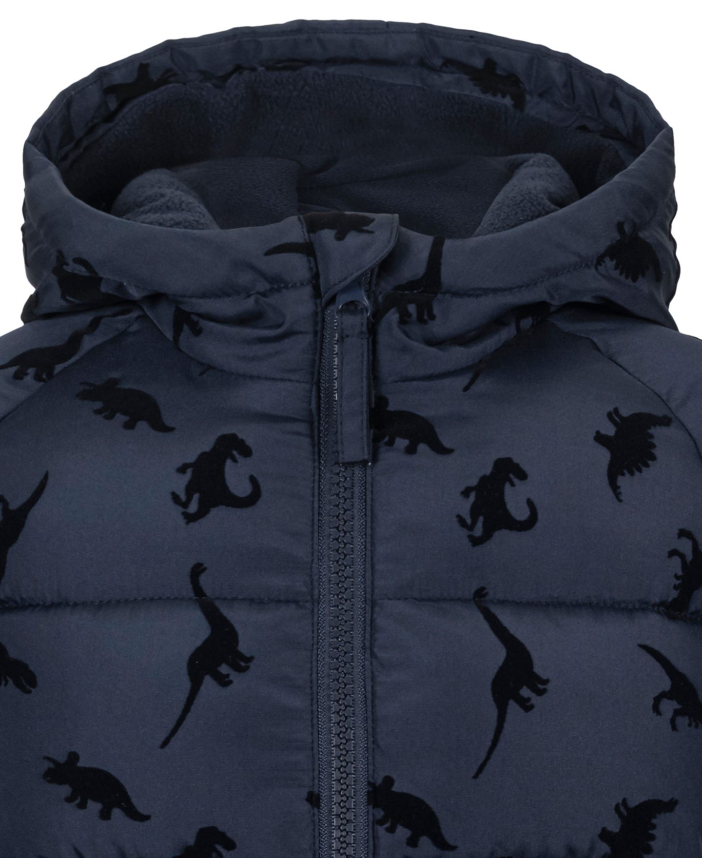 Куртка S Rothschild & CO Dinosaur Flocked Fleece-Lined Puffer Jacket для мальчиков-малышей, цвет: Тёмно-синий — фото 3
