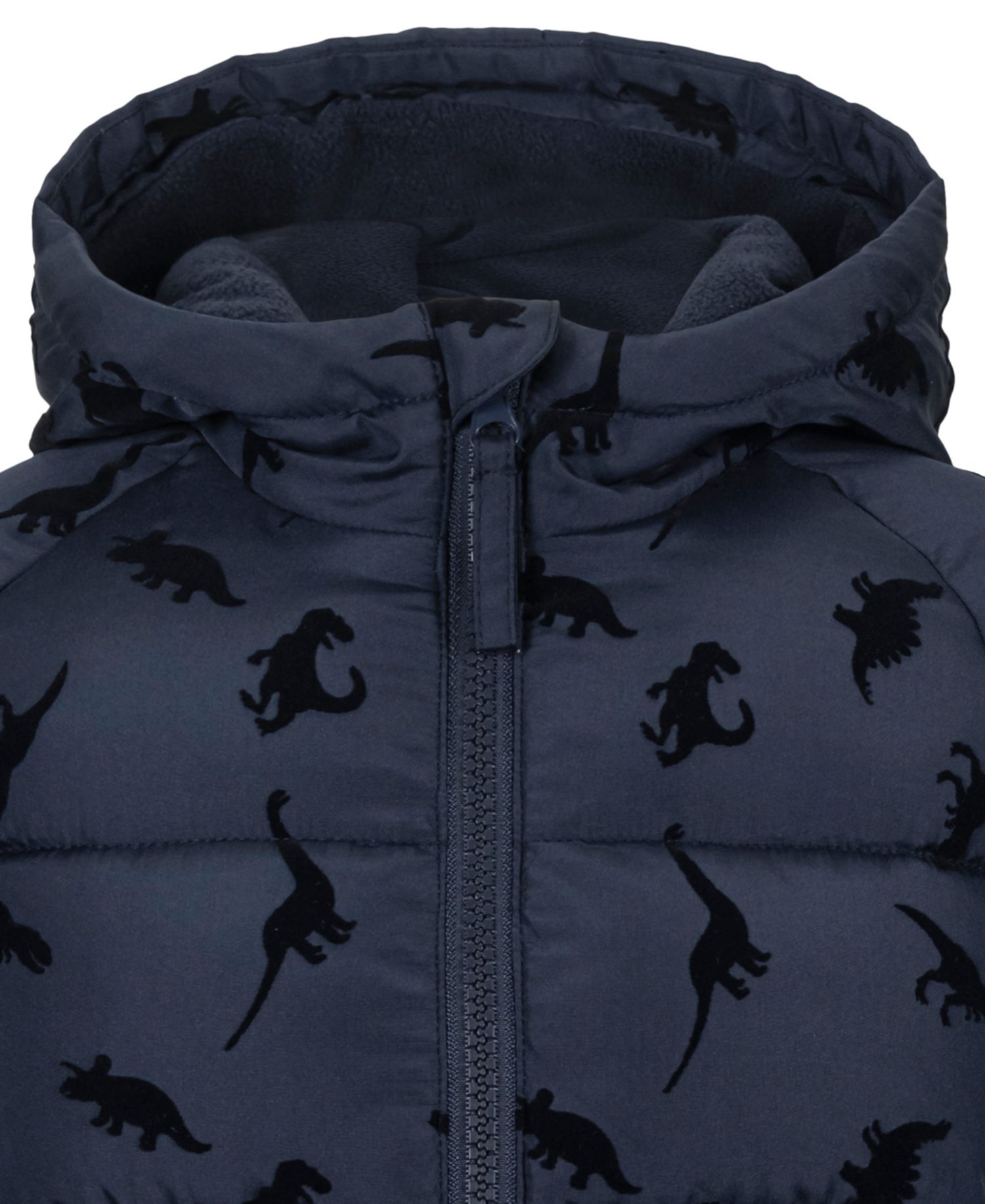 Baby Boys' Dinosaur Flocked Fleece-Lined Puffer Jacket