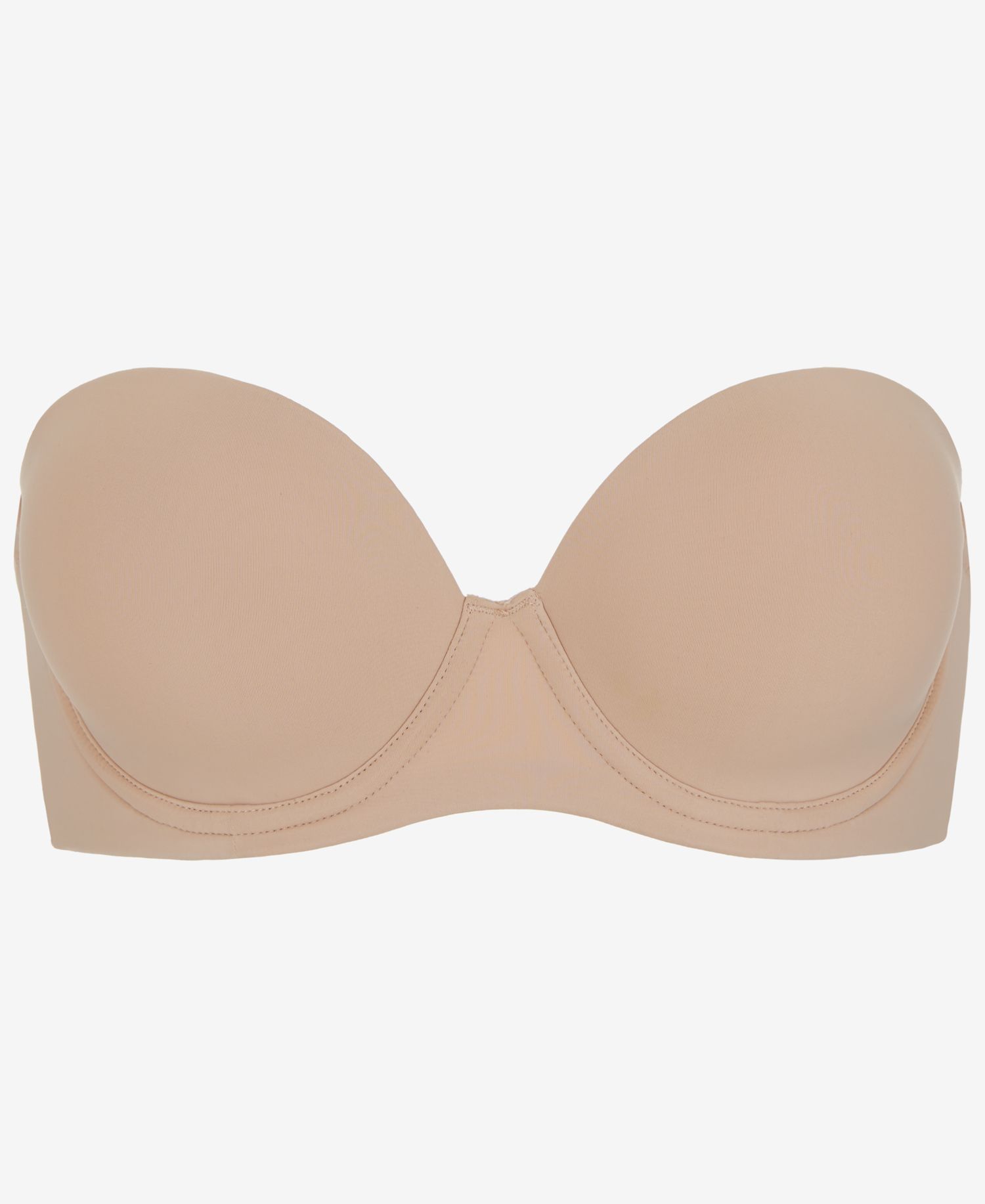 Women's Underwire Strapless Plunging Sleek Micro Bra
