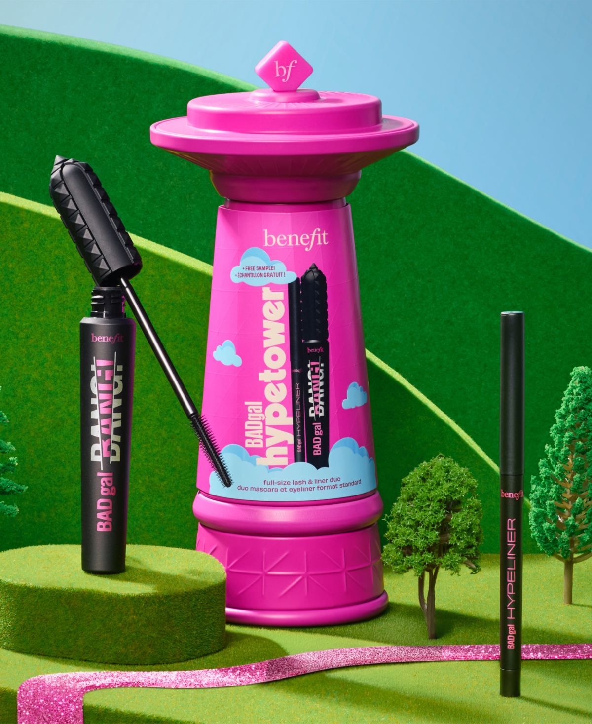 Benefit Cosmetics 2-Piece BADgal Hypetower Eye Makeup Duo Mascara & Eyeliner Gift Set