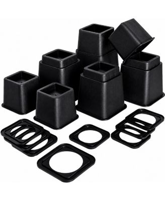 Adjustable Heavy-Duty Bed Risers Set of 4,