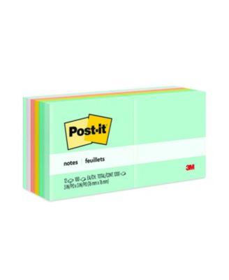 654-AST Original Pads in Beachside Cafe Collection Colors, 3" x 3", 100 Sheets/Pad, 12 Pads/Pack