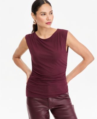 Women's Embellished Sheer-Mesh Tank Top