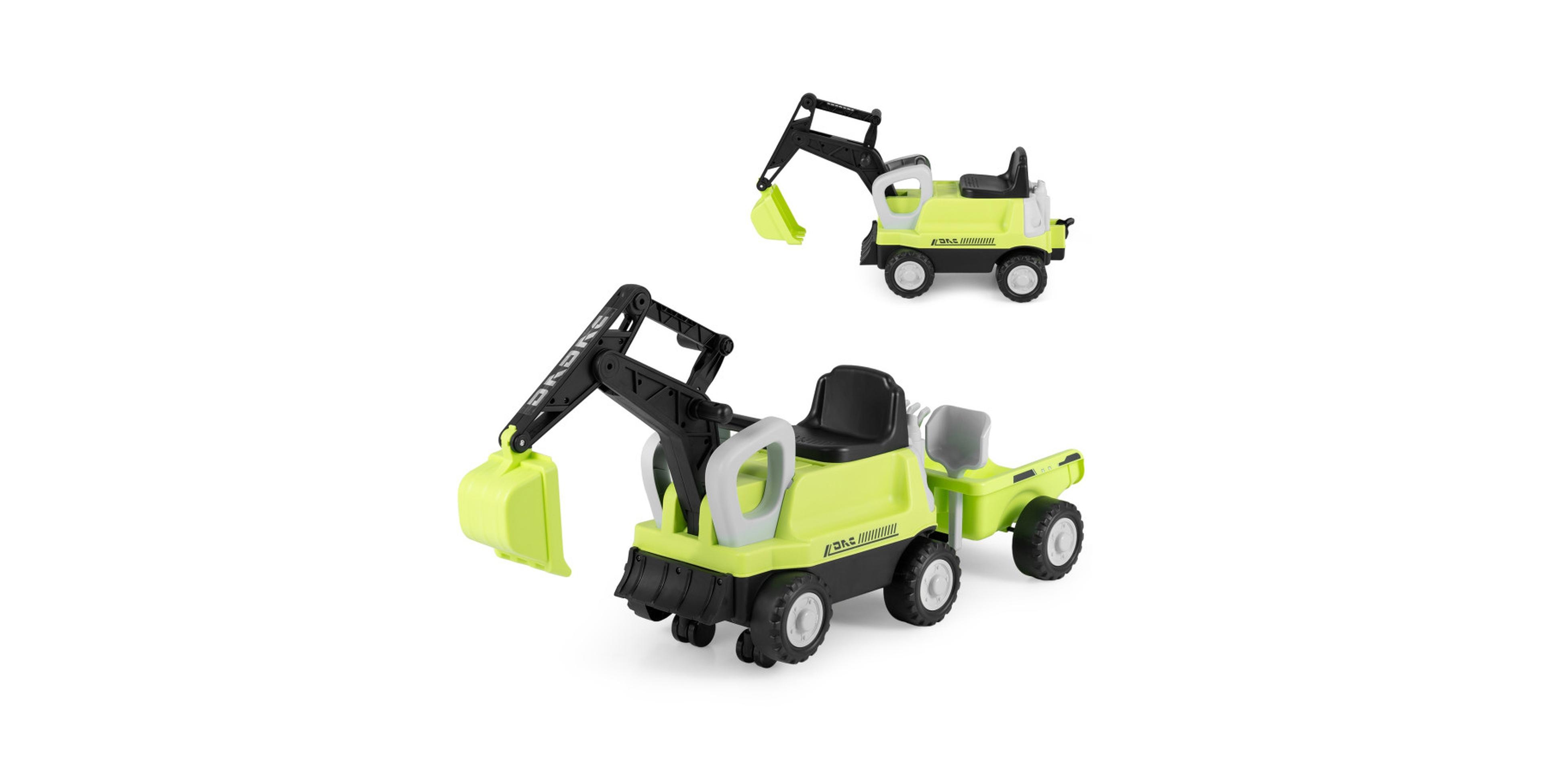 Sugift 2-in-1 Working Digging Arm Ride-On Tractor, 50"L x 13"W x 23"H, 55 Lb. Capacity, Ages 3+