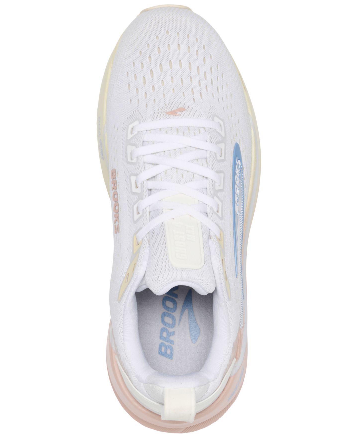 Женские кроссовки Brooks Ghost Max 4 Running, цвет: Белый / Розовый — фото 5