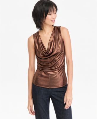 Women's Sleeveless Cowl-Neck Top