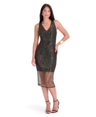 Women's Sequined Mesh Sheath Dress