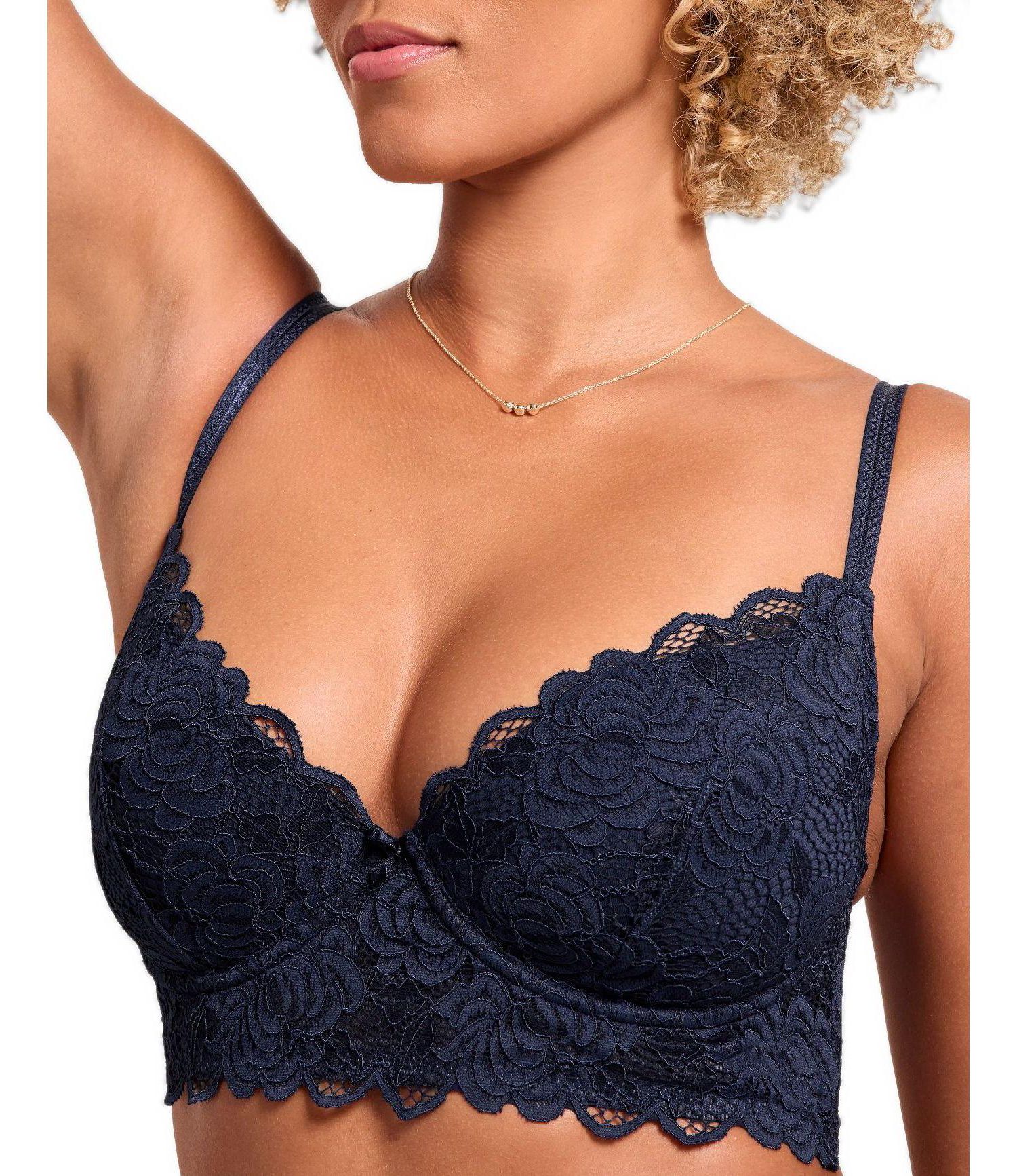 Laurelyne Push-Up Plunge Longline Bra