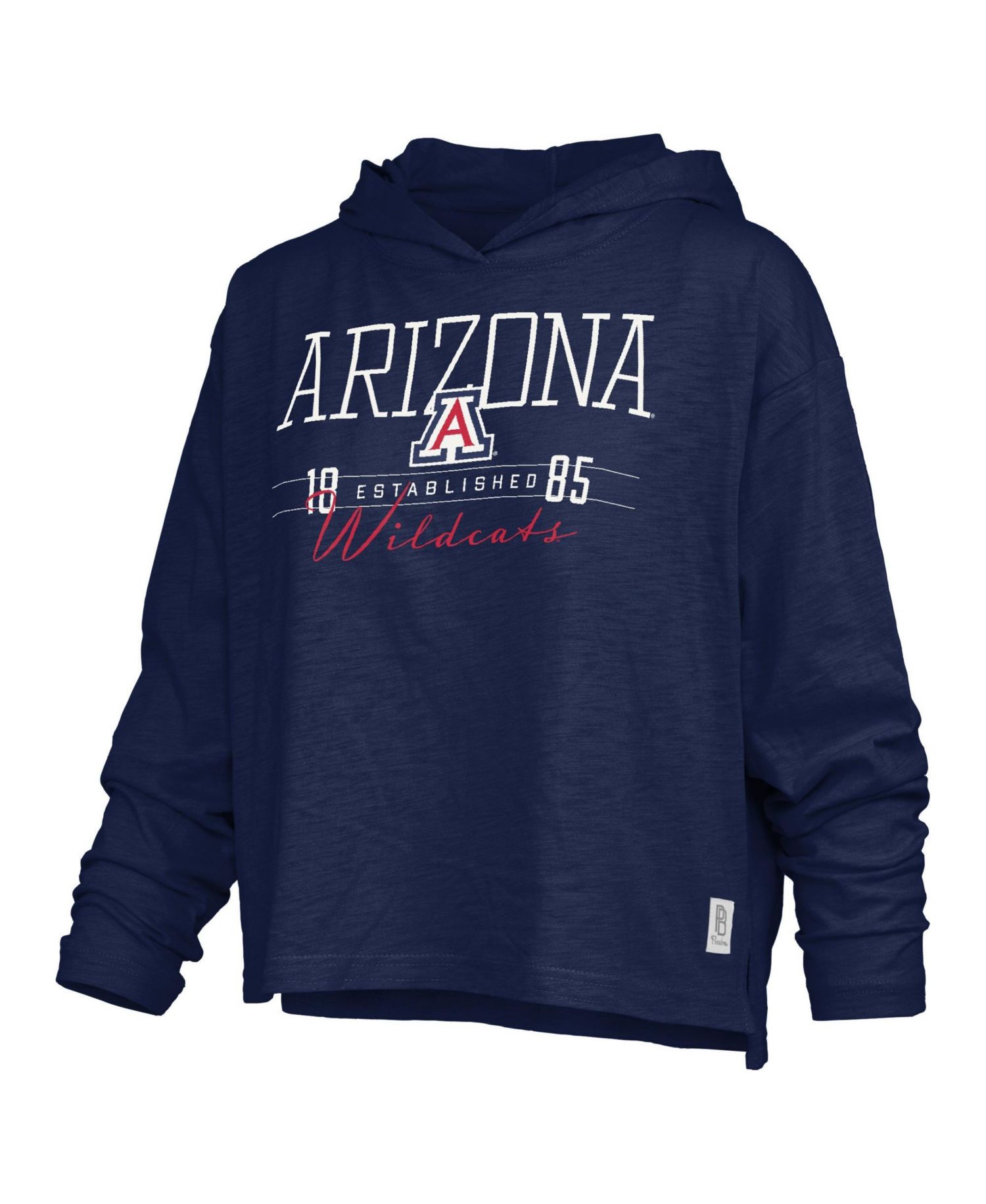 Women's Arizona Wildcats Castillo Hooded Oversized Slub Long-Sleeve Graphic T-Shirt