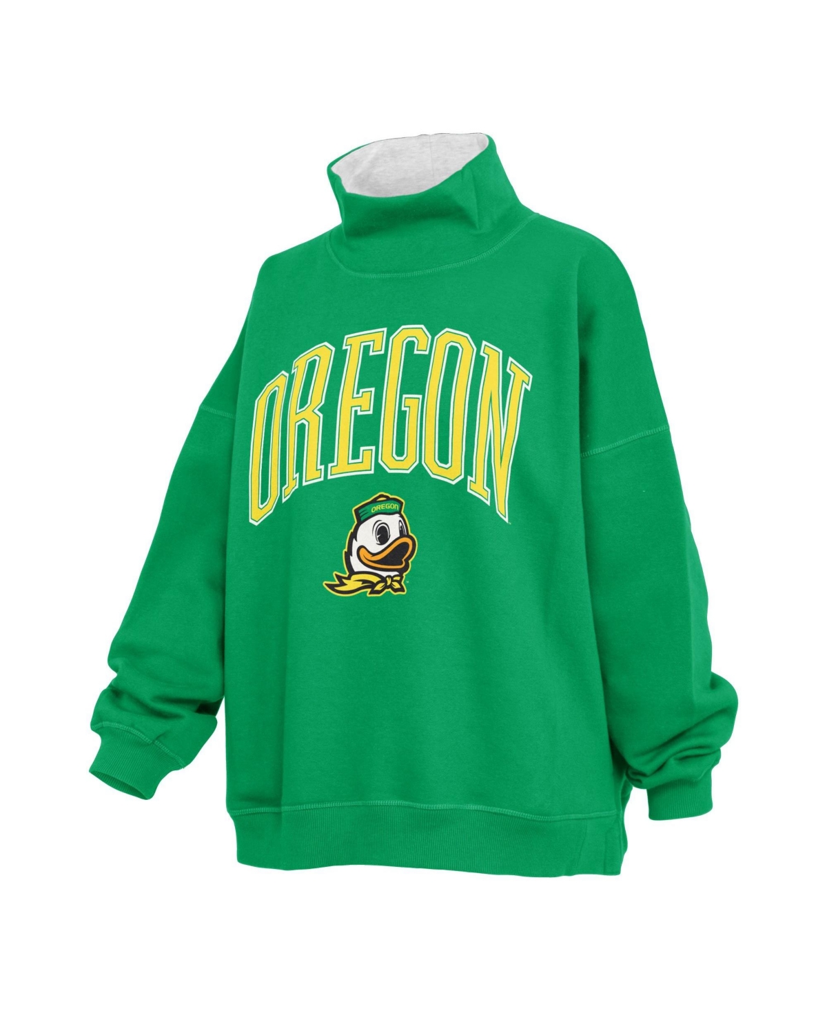 Pressbox Women's Oregon Ducks Oversized Mock Neck Sweatshirt