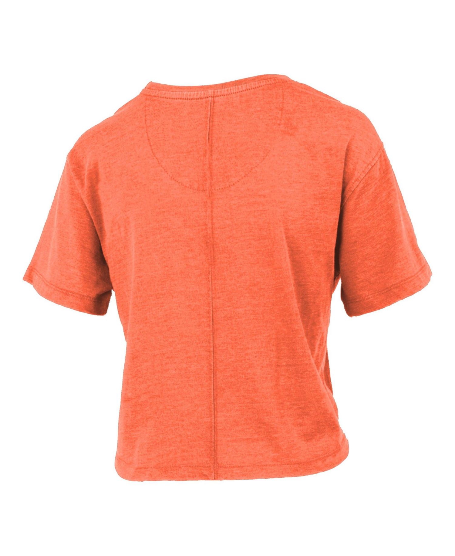 Women's Syracuse Orange Vintage Distressed Script-Over-Logo T-Shirt