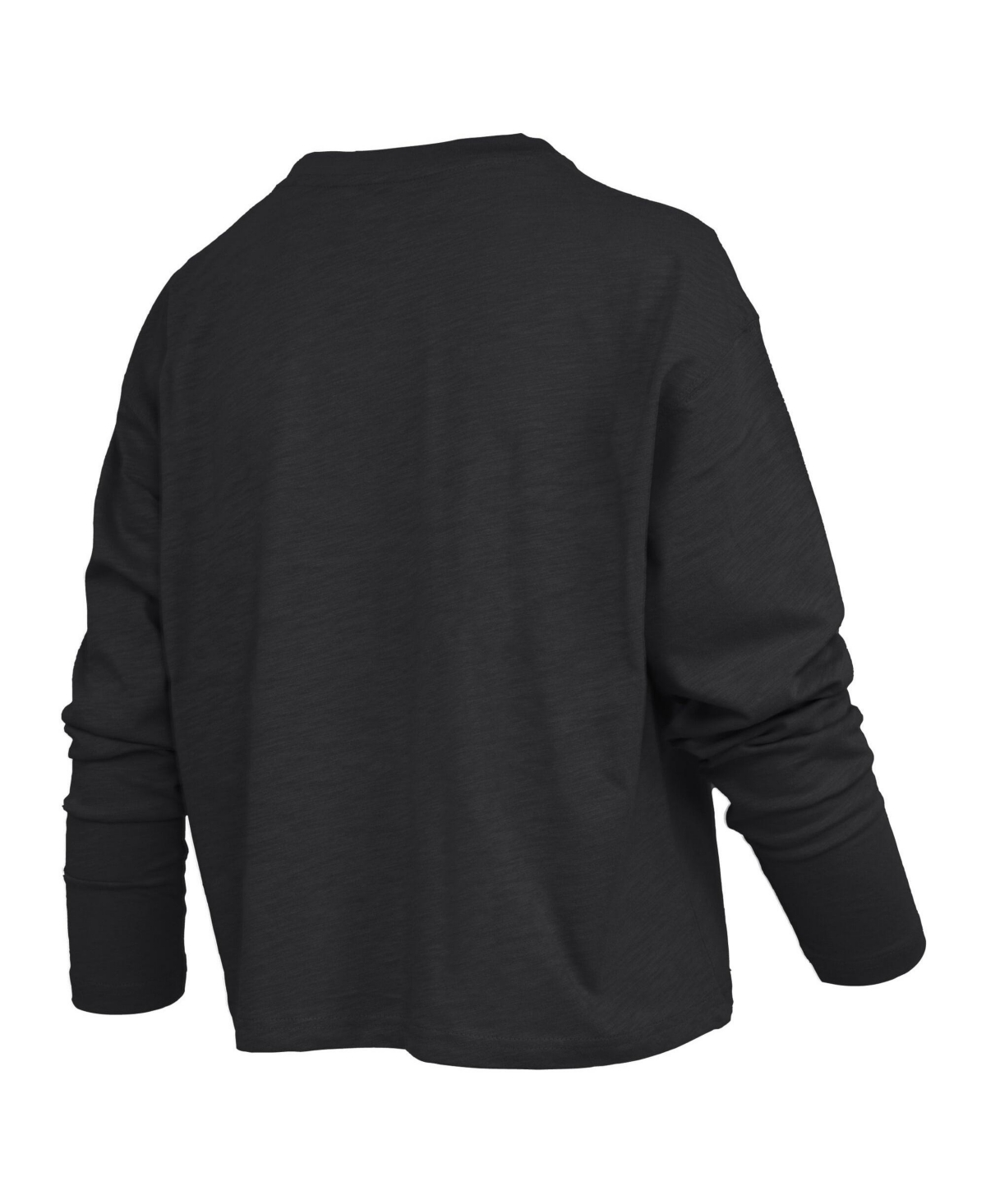 Pressbox Women's Texas Longhorns Motley Boxy Waist-Length Burnout Long-Sleeve T-Shirt