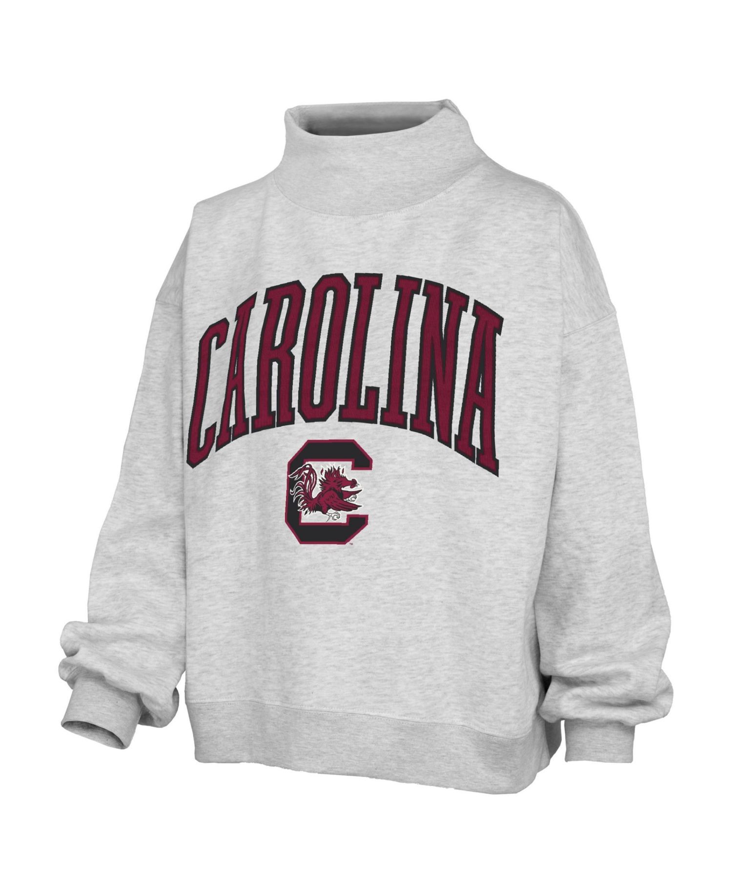 Women's South Carolina Gamecocks Nelson Texture Lingo Oversized Mock Neck Sweatshirt
