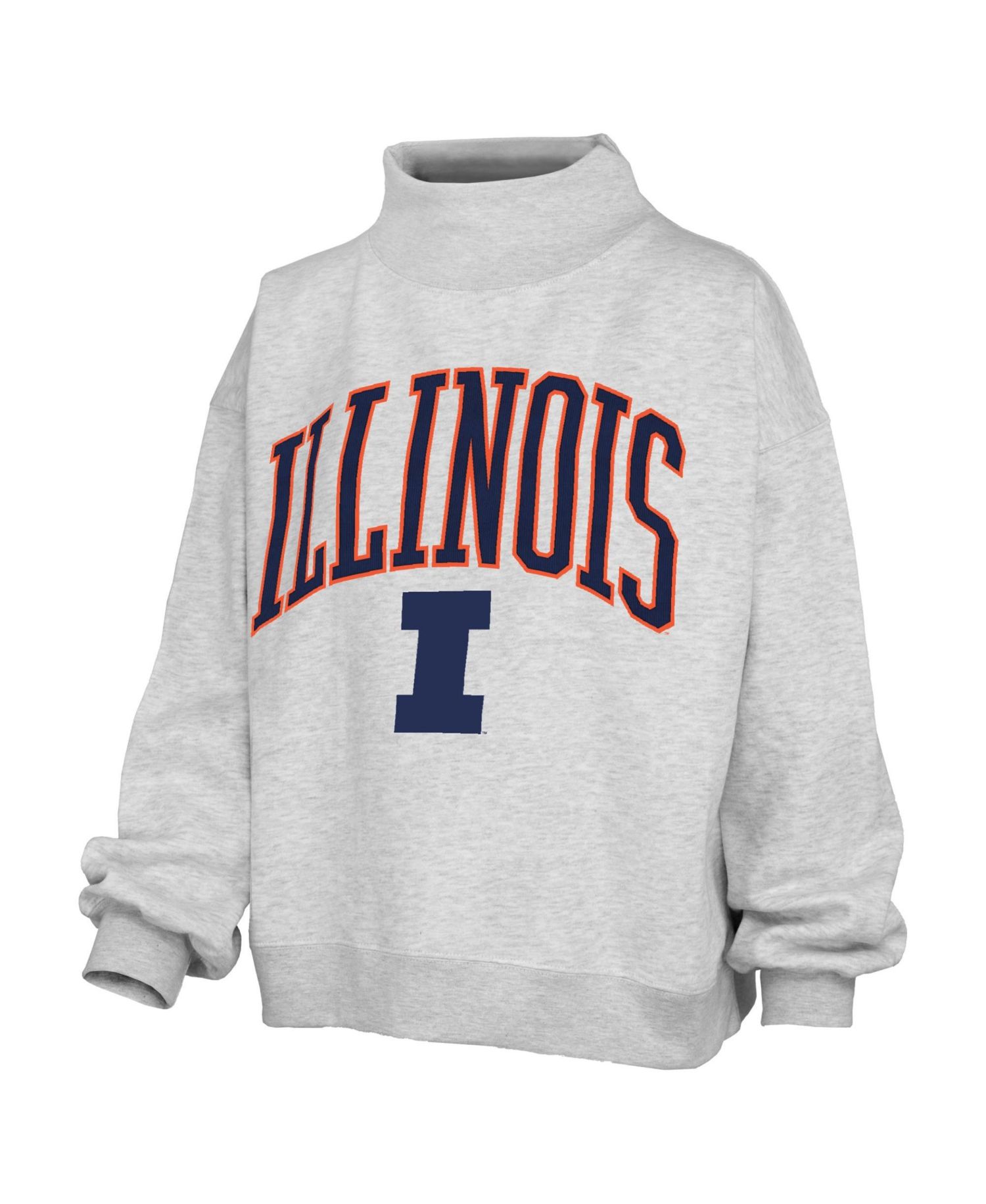 Women's Nelson Texture Lingo Mock Neck Oversized-Fit Sweatshirt