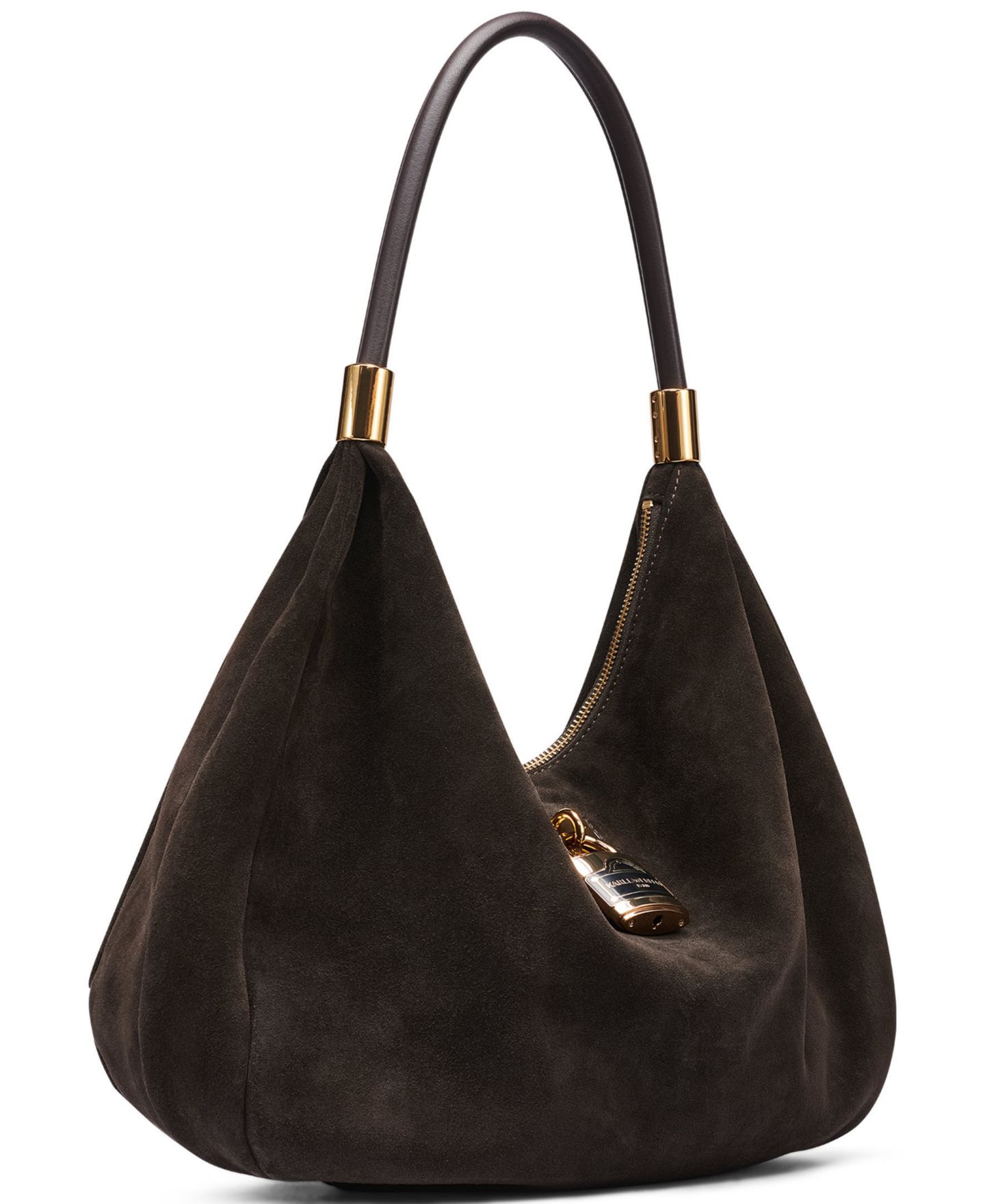 Женская сумка KARL LAGERFELD PARIS Maelynn Suede Large Hobo, цвет: Fudge — фото 5